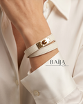 Bracelet H 100% cuir