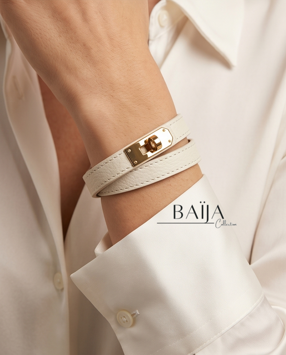 Bracelet H 100% cuir